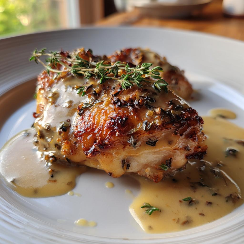Tender Chicken in a Creamy Mustard Sauce
