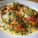 Tender chicken in a creamy butter garlic sauce