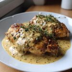 Tender chicken in a creamy mustard sauce