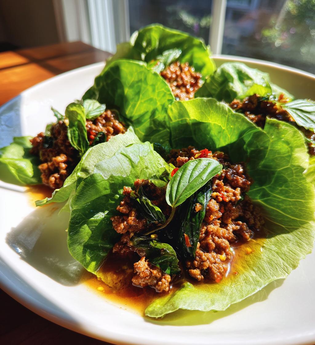 Thai Basil Beef Rolls
