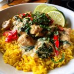 Thai-inspired coconut basil chicken with spiced rice