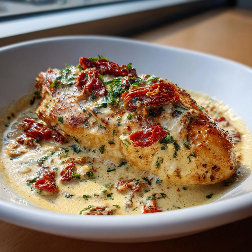 Tuscan Creamy Chicken with Sun-Dried Tomatoes - detail 1