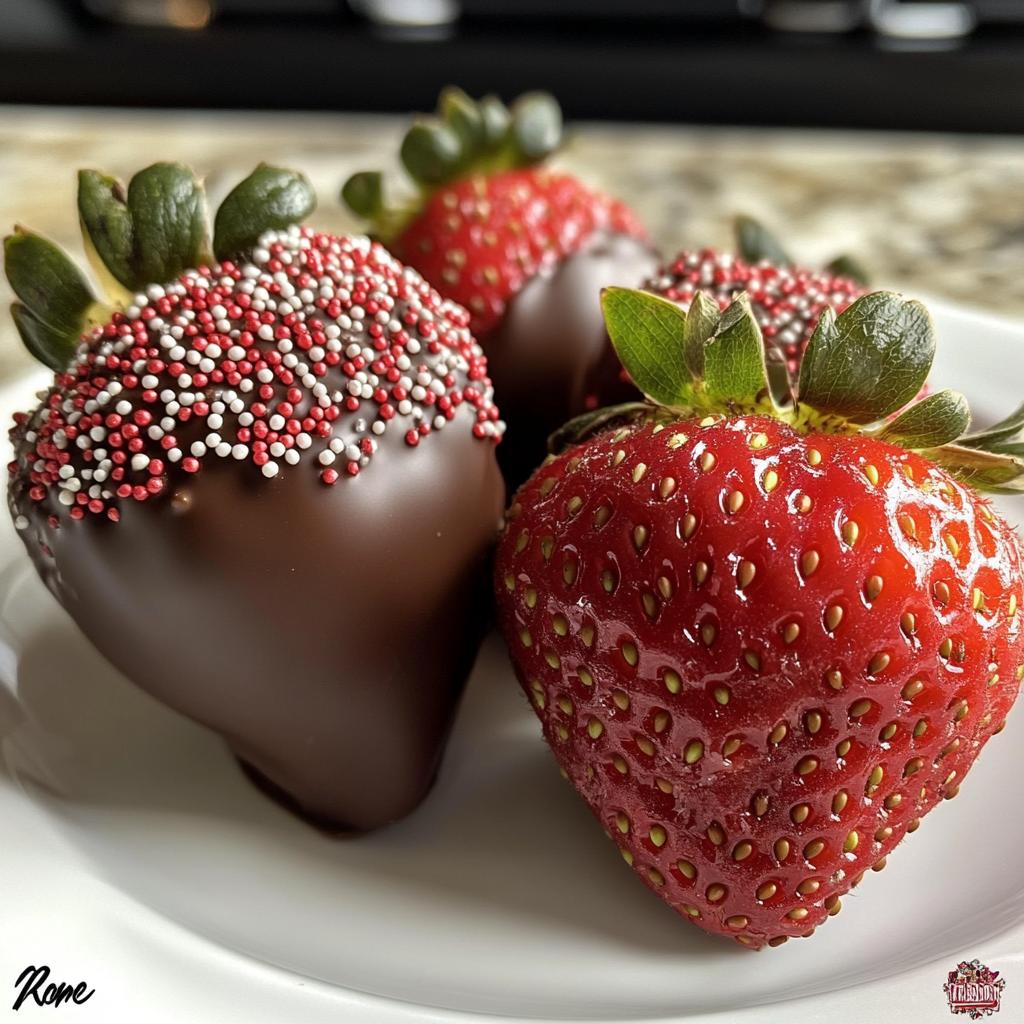 Valentine’s Day Chocolate Strawberries - detail 1