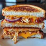 bbq chicken grilled cheese sandwiches