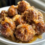 caramelized onion cheese meatballs recipe
