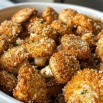 crispy air fryer parmesan mushrooms recipe