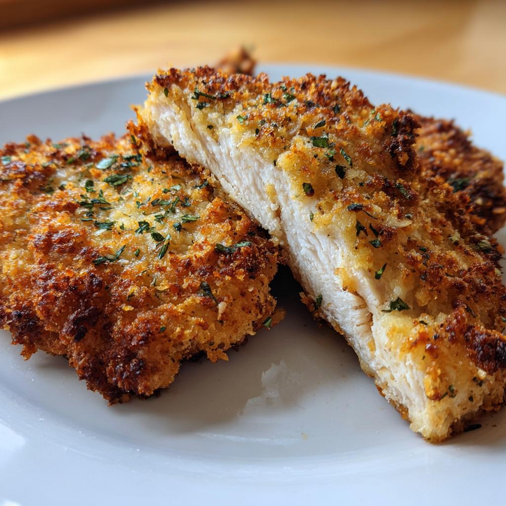 crispy baked chicken breast parmesan garlic