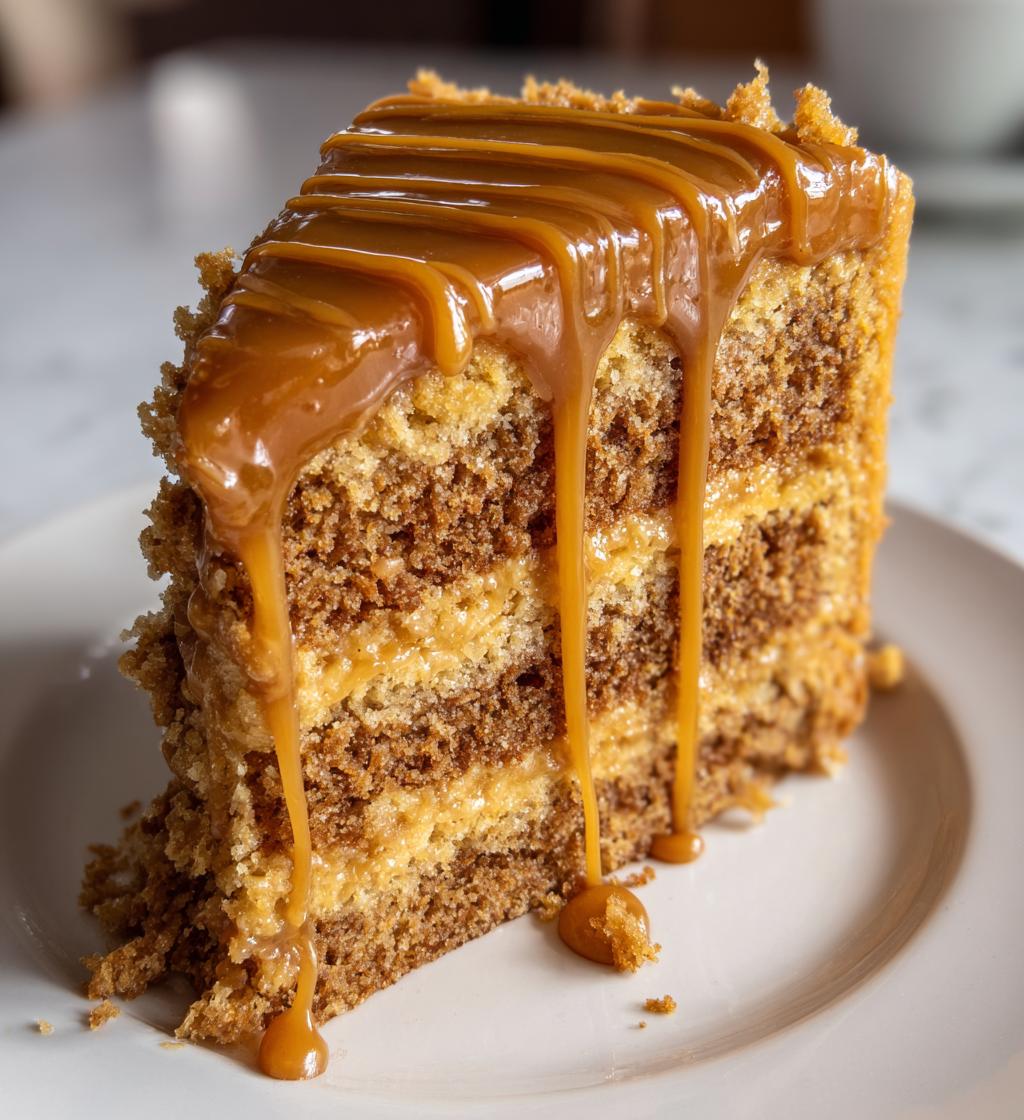 gooey coffee caramel cake