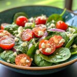 healthy spinach salad honey dijon dressing