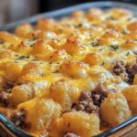 tater tot casserole ground beef cheddar cheese