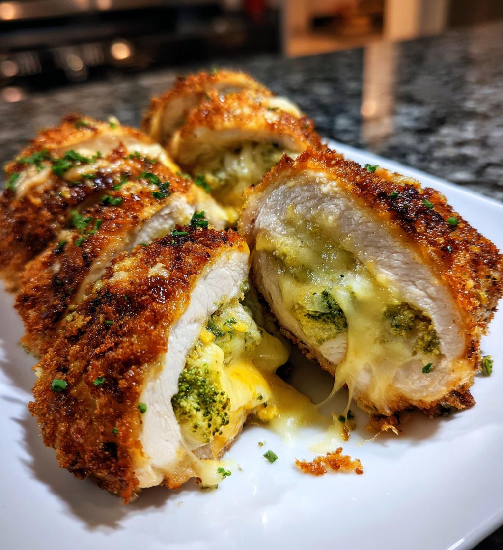 Air Fryer Cheddar & Broccoli Stuffed Chicken Breast