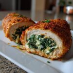 Air Fryer Stuffed Chicken Breast with Spinach & Feta
