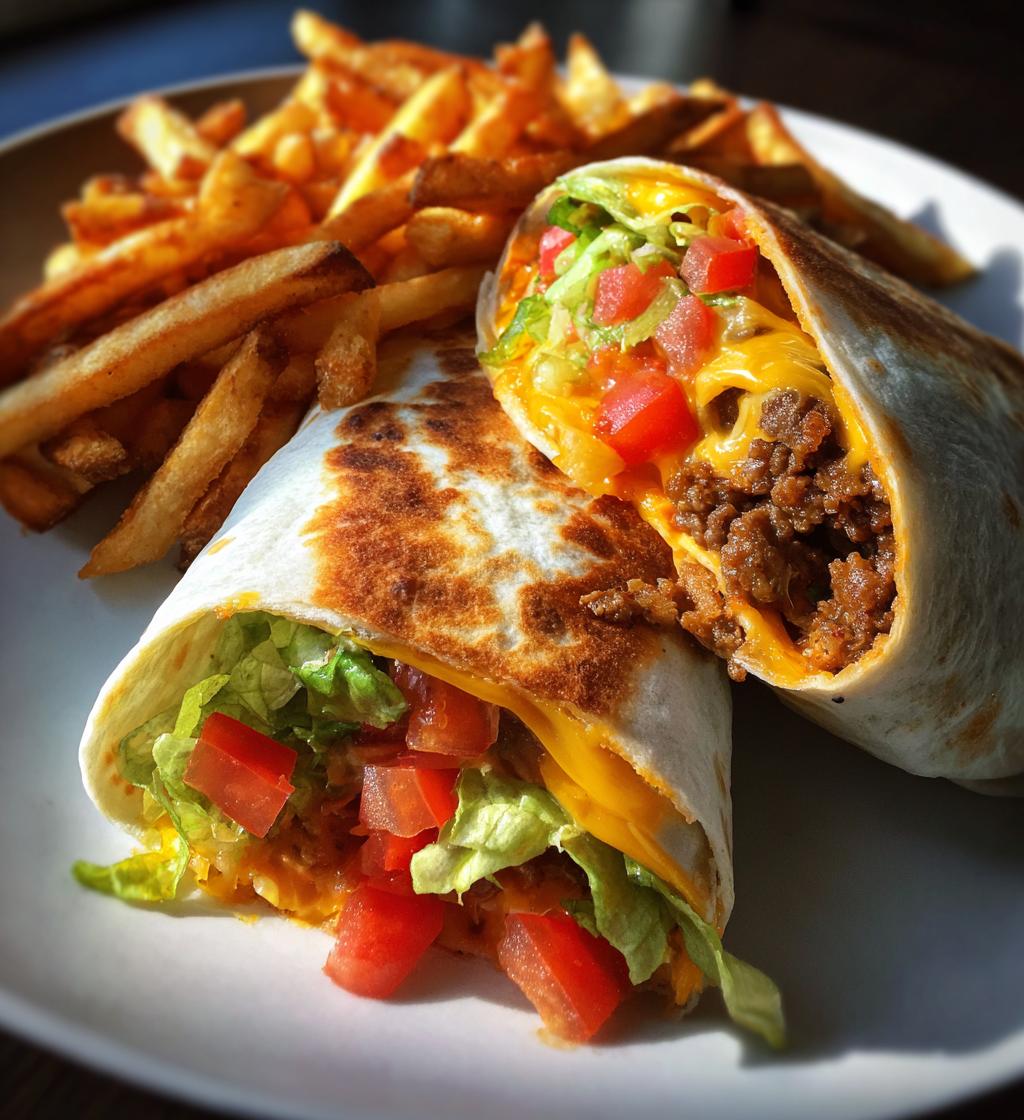 BEST RECIPE for Cheesy Beef Burritos With Fries