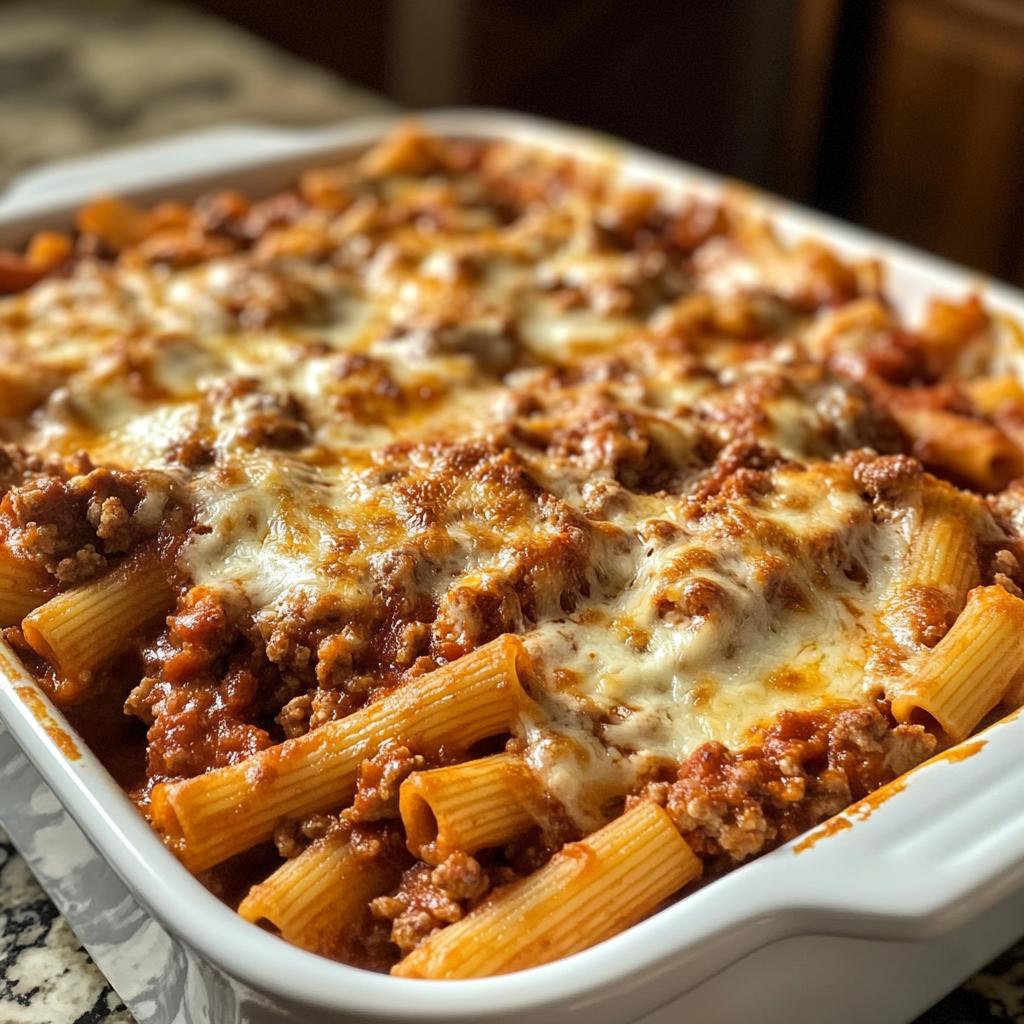 Baked Ziti with Ground Beef and Ricotta