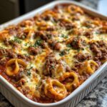 Beef and Cheese Tortellini Bake