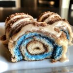 Blue Cookie Monster Cinnamon Rolls