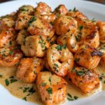 Cajun Shrimp and Salmon with Garlic Cream Sauce