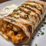 Cheese and Garlic Chicken Wraps