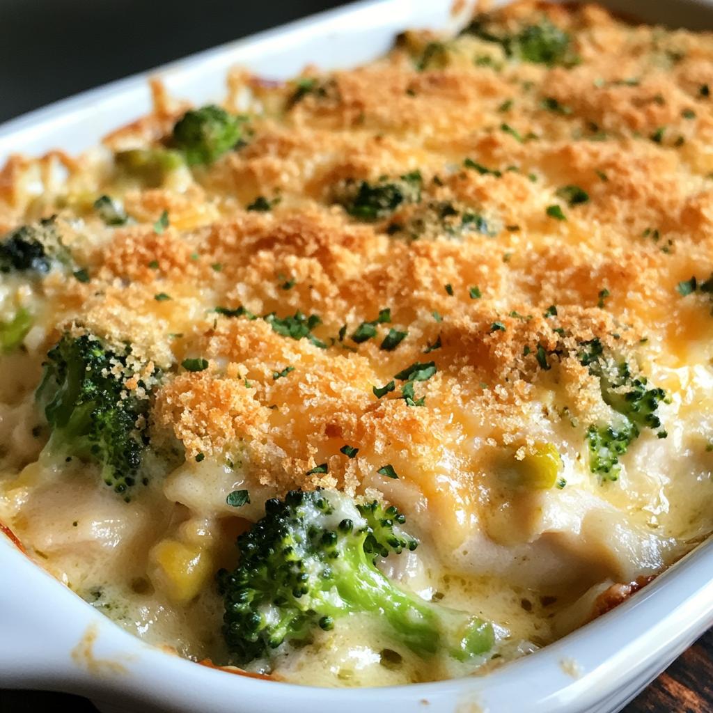 Cheesy Baked Chicken and Broccoli Casserole