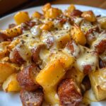 Cheesy Ranch Potatoes and Smoked Sausage with Crispy Fries