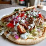 Chicken Gyros with Creamy Feta Tzatziki Sauce