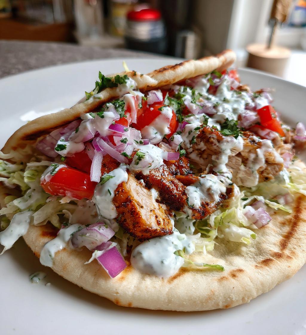 Chicken Gyros with Creamy Feta Tzatziki Sauce