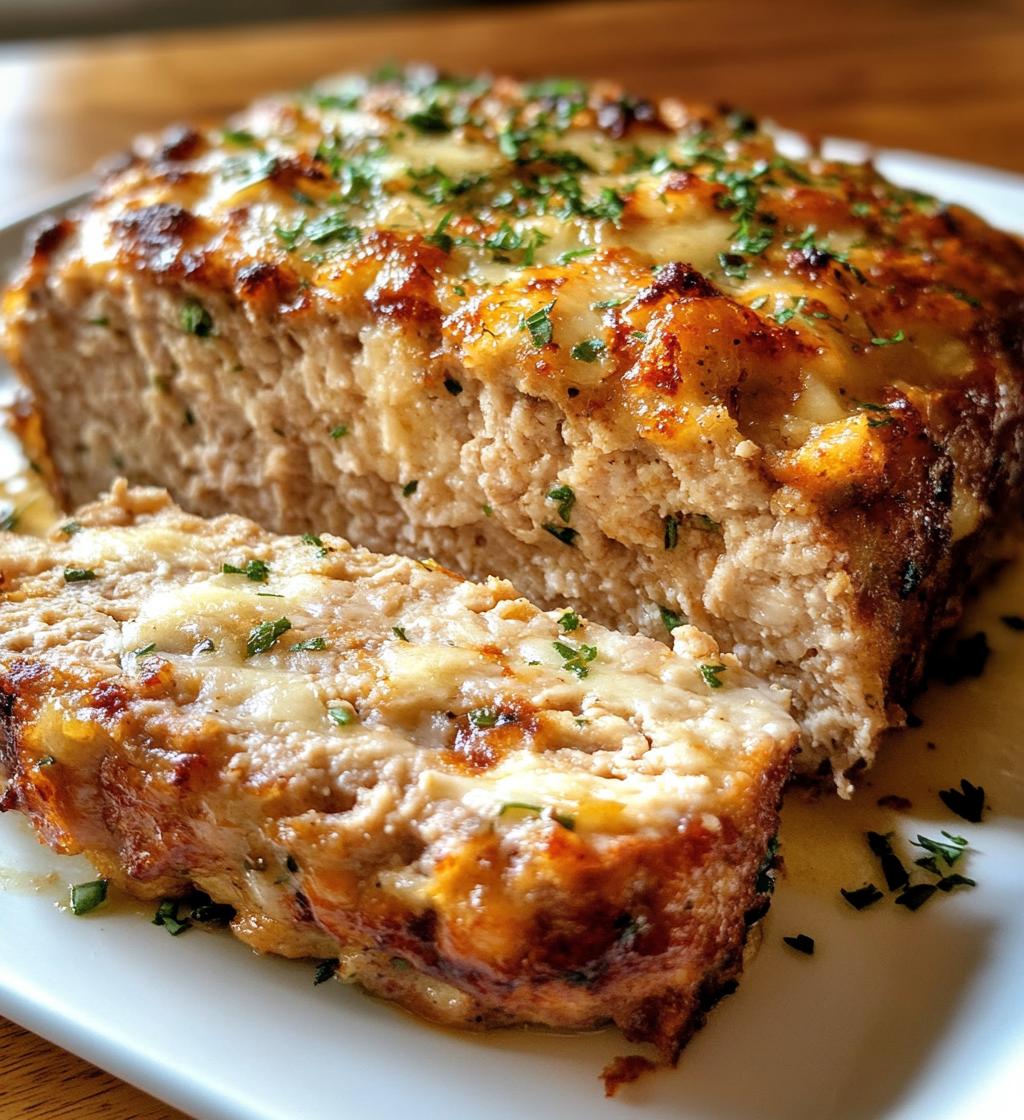 Chicken Meatloaf: Garlic Parmesan Flavor