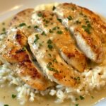 Chicken Scampi with Creamy Garlic Parmesan Rice .