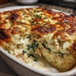 Chicken and Spinach Casserole with Cream Cheese | CookedByMomy