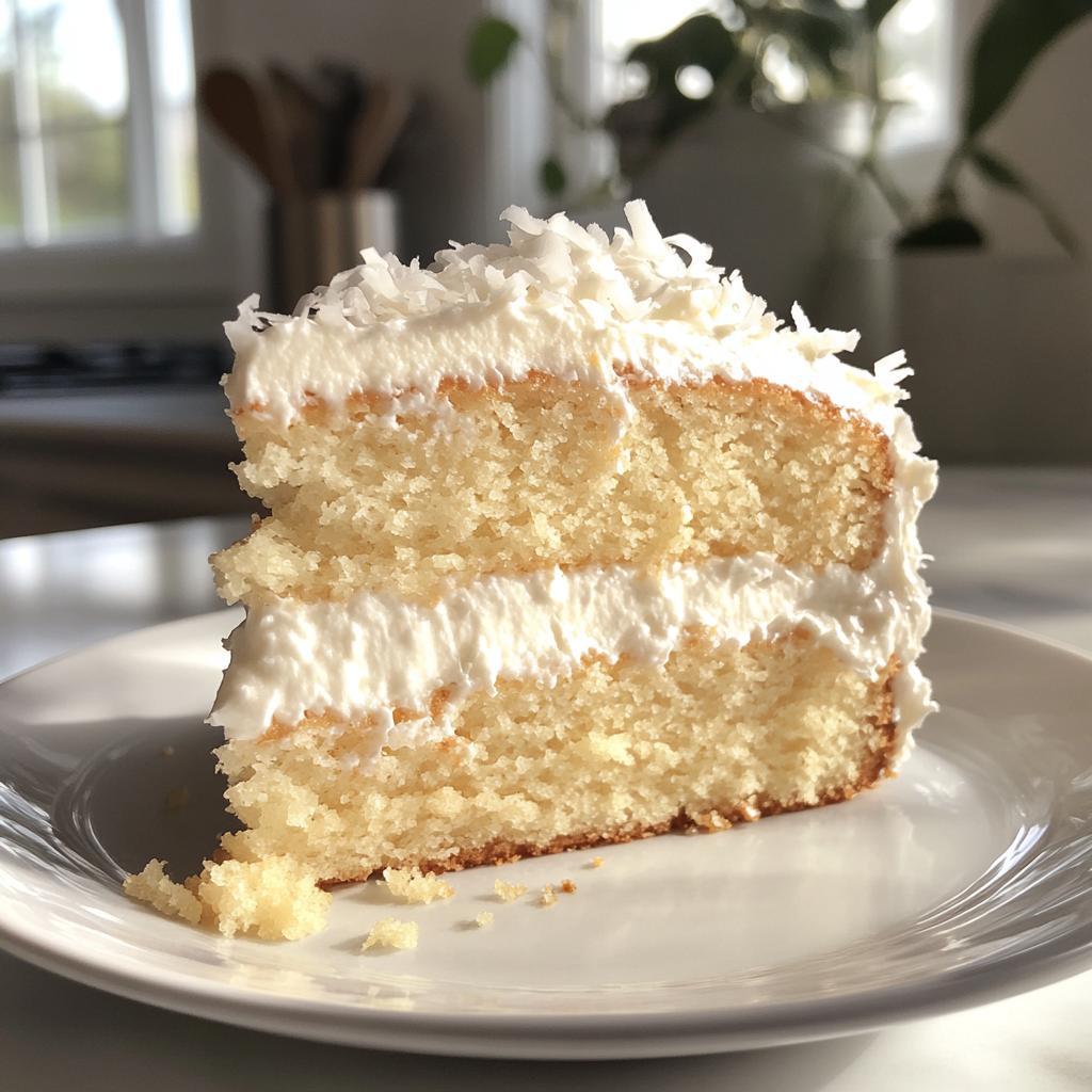 Coconut Dream Cake with Whipped Frosting