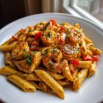 Creamy Cajun Shrimp and Chicken Pasta
