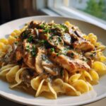 Creamy Chicken Stroganoff