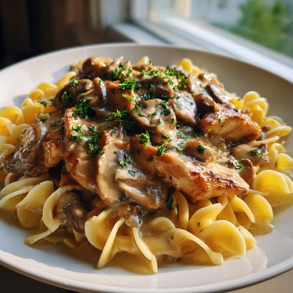 Creamy Chicken Stroganoff