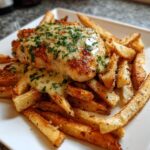 Creamy Garlic Butter Chicken with Crispy Parmesan Fries