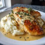 Creamy Garlic Chicken with Mashed Potatoes