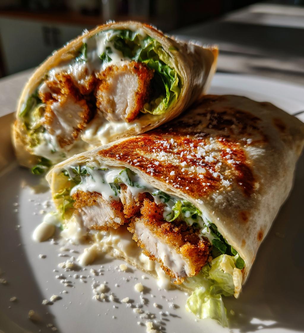 Crispy Chicken Caesar Wraps