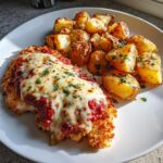 Crispy Chicken Parmesan with Garlic Butter Potatoes