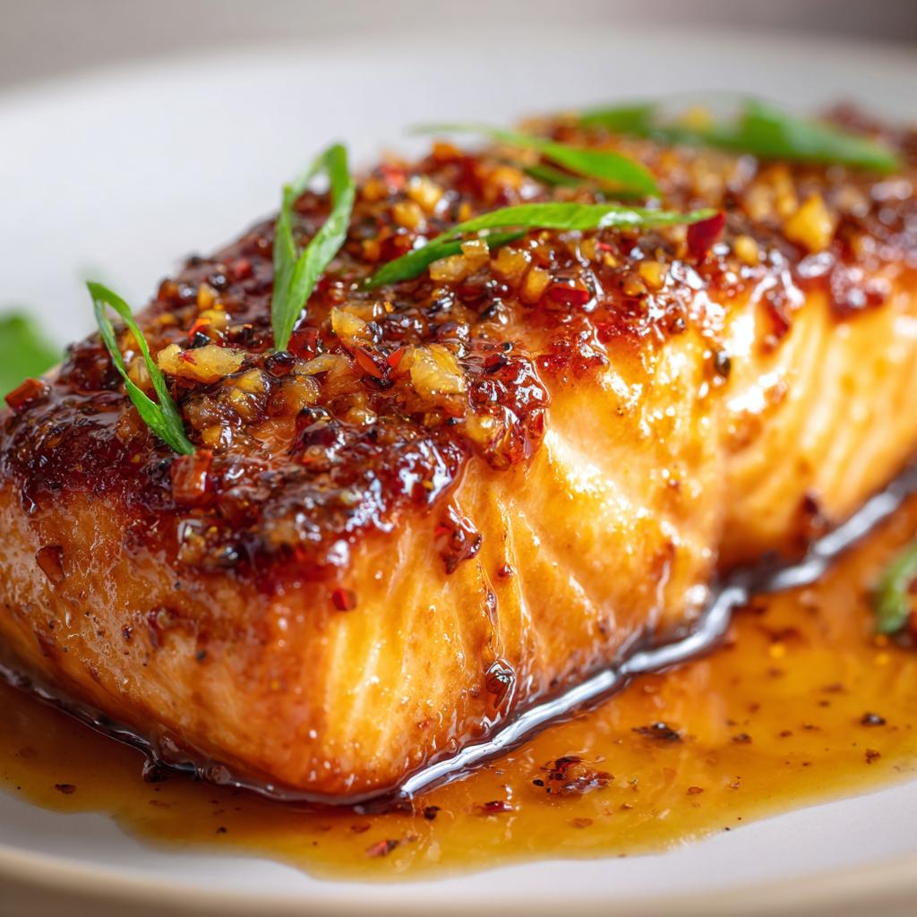 Crispy Honey Garlic Glazed Salmon Delight