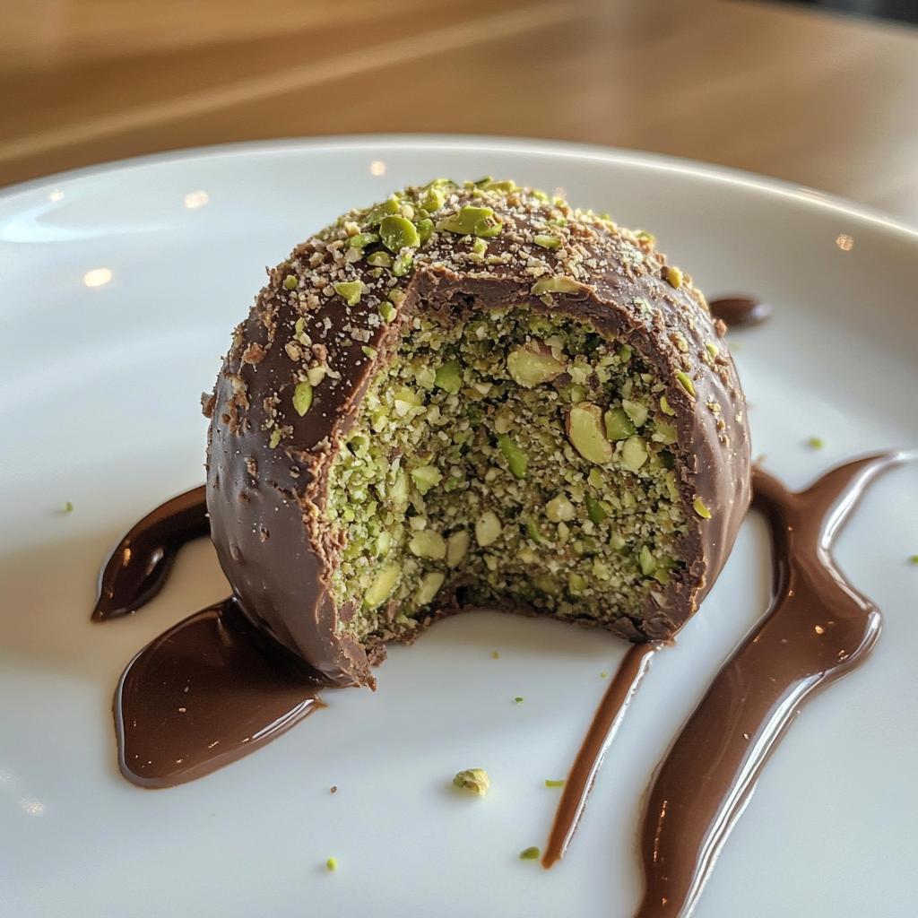 Dubai Chocolate Balls with Pistachio Kunefe Filling