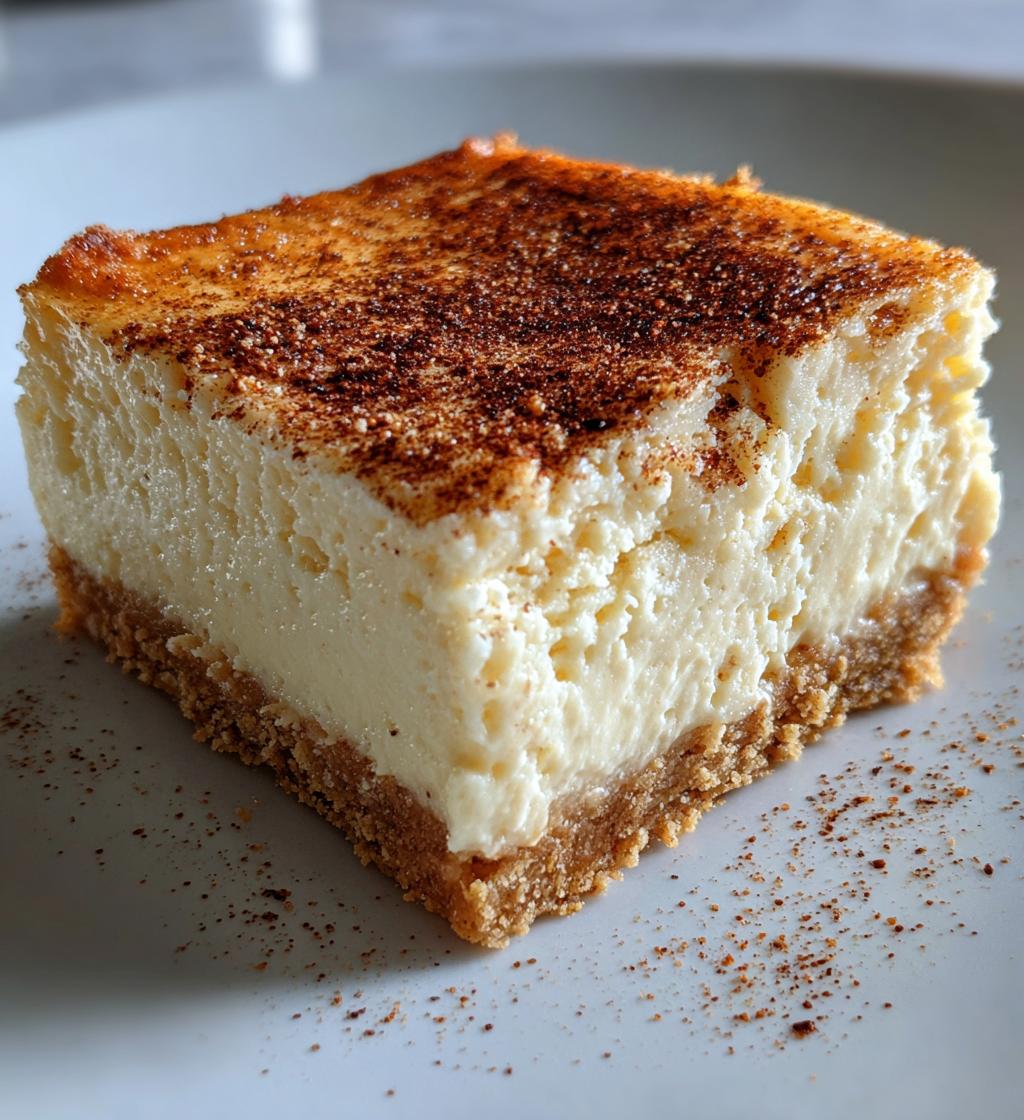 Eggnog Cheesecake Bars