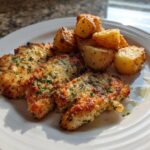 Garlic Parmesan Crusted Tilapia with Potato Bites
