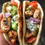 Greek Chicken Gyros, featuring a warm