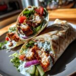Greek Chicken Souvlaki Wrap