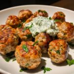 Greek Turkey Meatballs with Tzatziki
