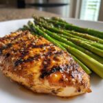 Grilled Lemon Garlic Chicken with Buttered Asparagus