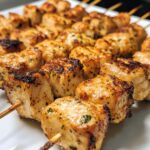 Grilled Ranch Garlic Parmesan Chicken Skewers – A Flavor Explosion!