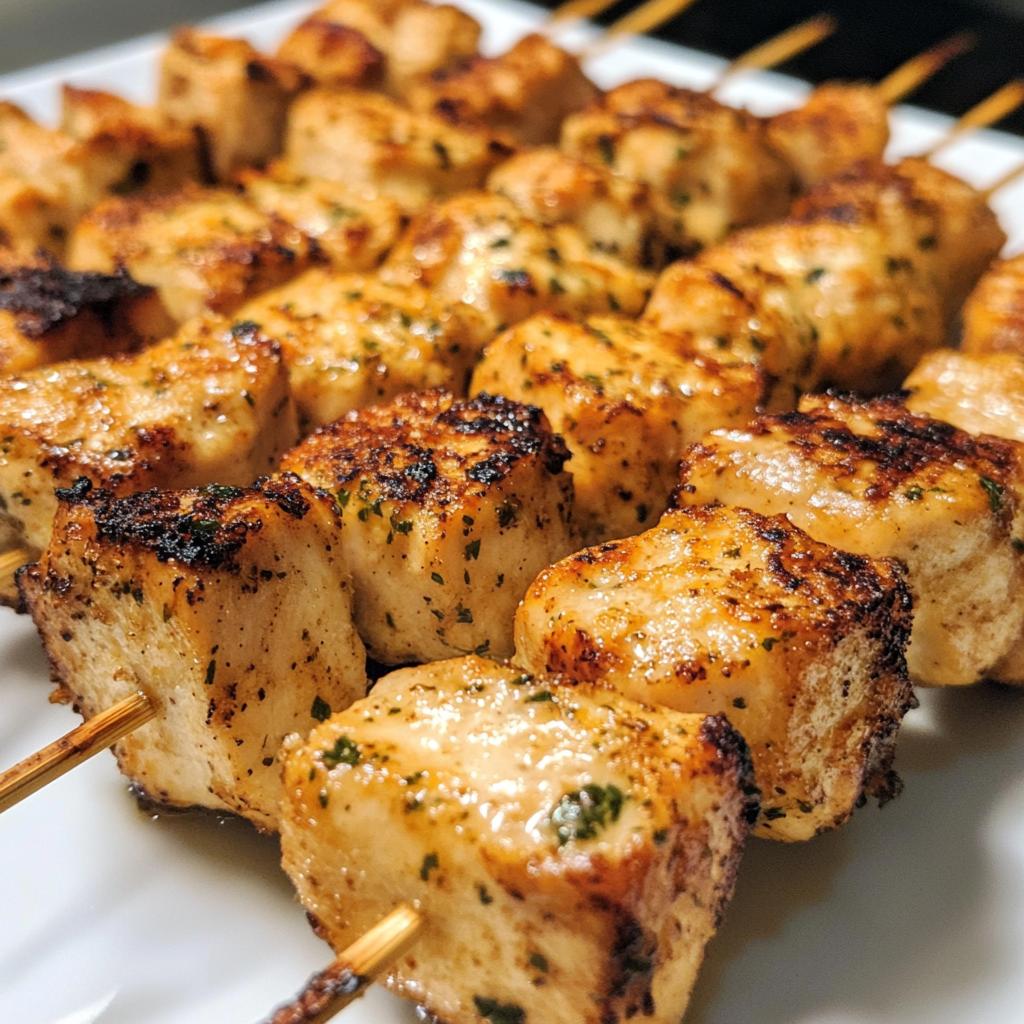 Grilled Ranch Garlic Parmesan Chicken Skewers – A Flavor Explosion!