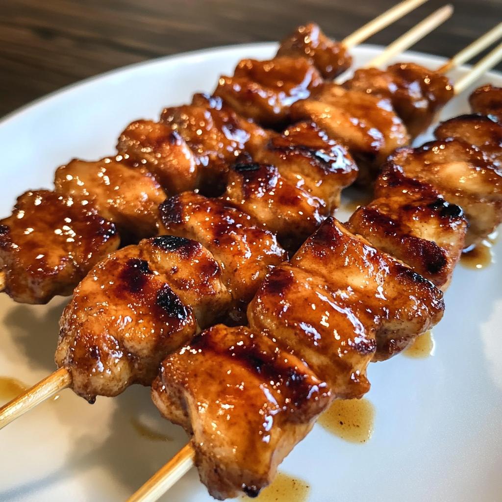 Grilled Teriyaki Chicken Satay,