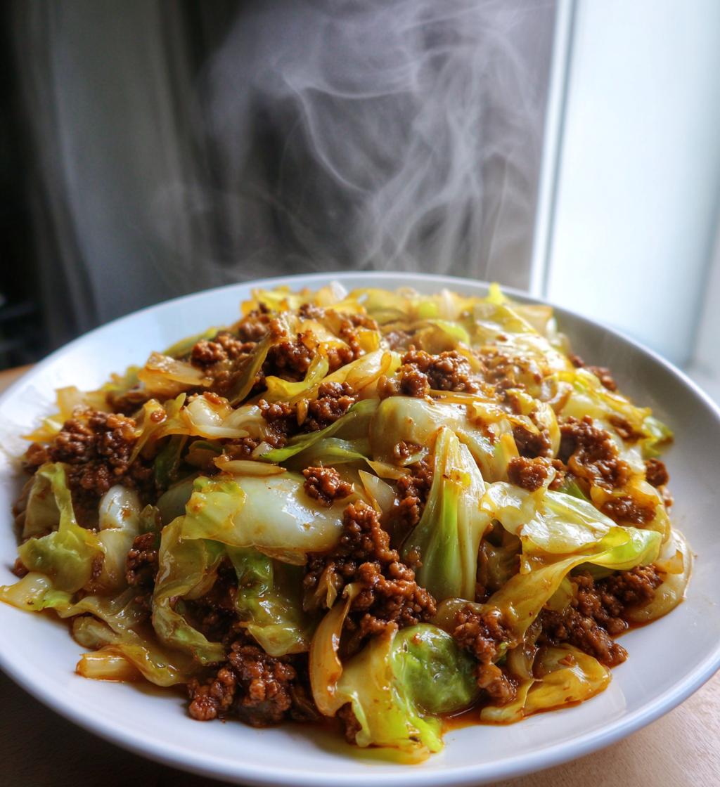 Healthy Chinese Ground Beef & Cabbage Stir Fry in 25 Minutes