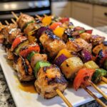 Honey Soy Glazed Chicken Skewers with Grilled Vegetables